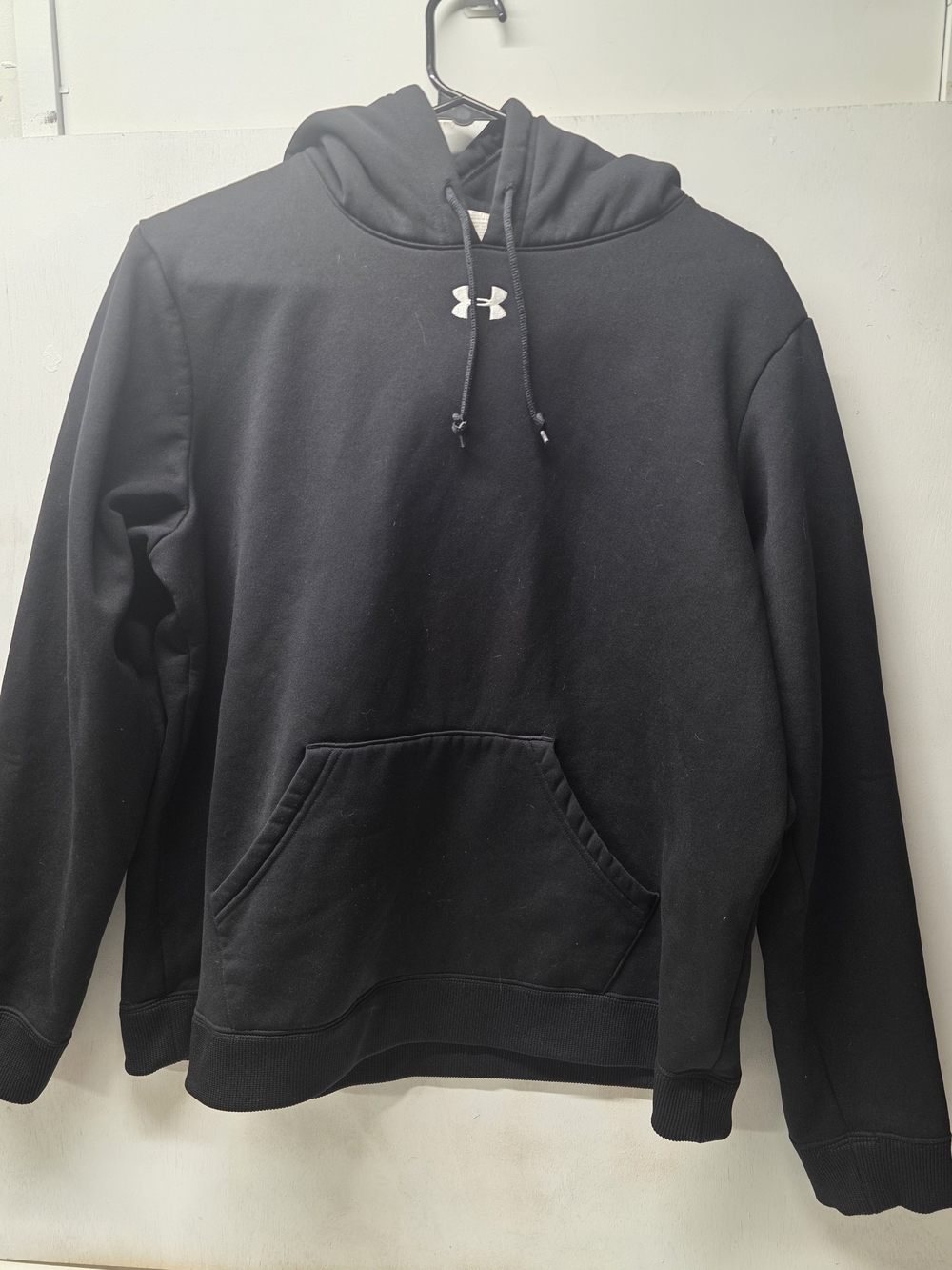 Under Armour Womens Large Black Armour Fleece Hoodie Pullover 1225774 2013